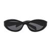 Prada Side Letter Oval Sunglasses Women sunglasses Black SPR26ZE16KFE08ZC055