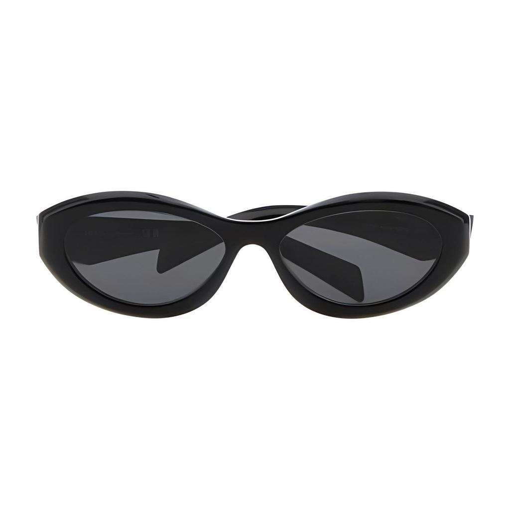 Prada Side Letter Oval Sunglasses Women sunglasses Black SPR26ZE16KFE08ZC055