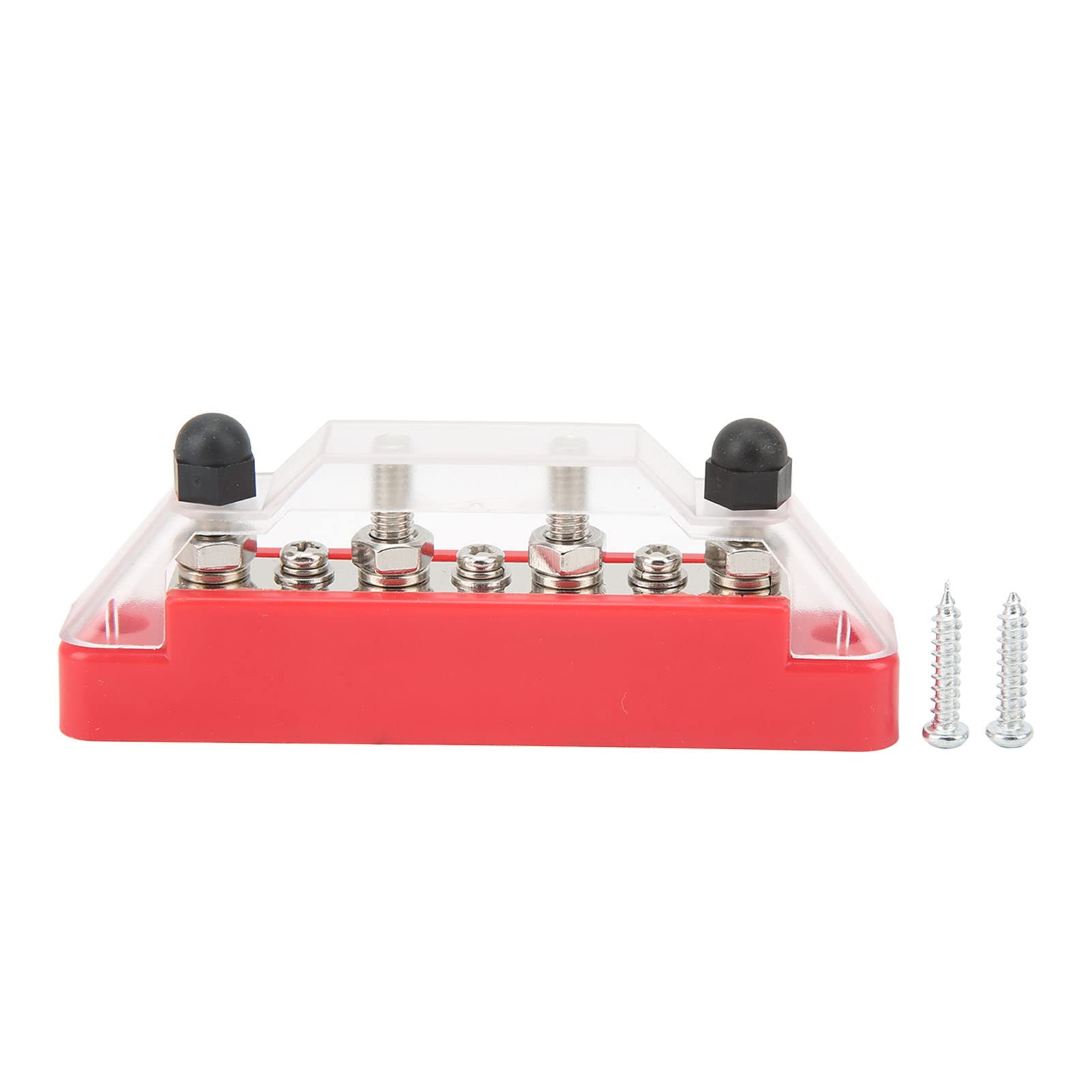 

7 Stud Bus Bar Terminal 48V 150A Suitable for Trucks, Caravans, Buses and Boats Good Conductivity With Lid 4 Posts M6 6 Wiring Screws M4 Terminal