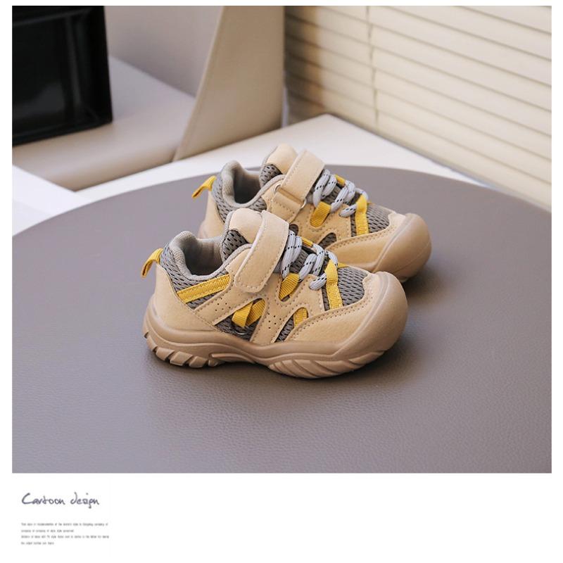 Children's sports shoes spring and autumn new boys anti-kick shoes breathable mesh girls non-slip and wear-resistant running shoes