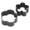 2Pcs Leather Cutting Die Set Flower Shaped Manual Punching Molding Alloy Steel Craft Tools 58mm