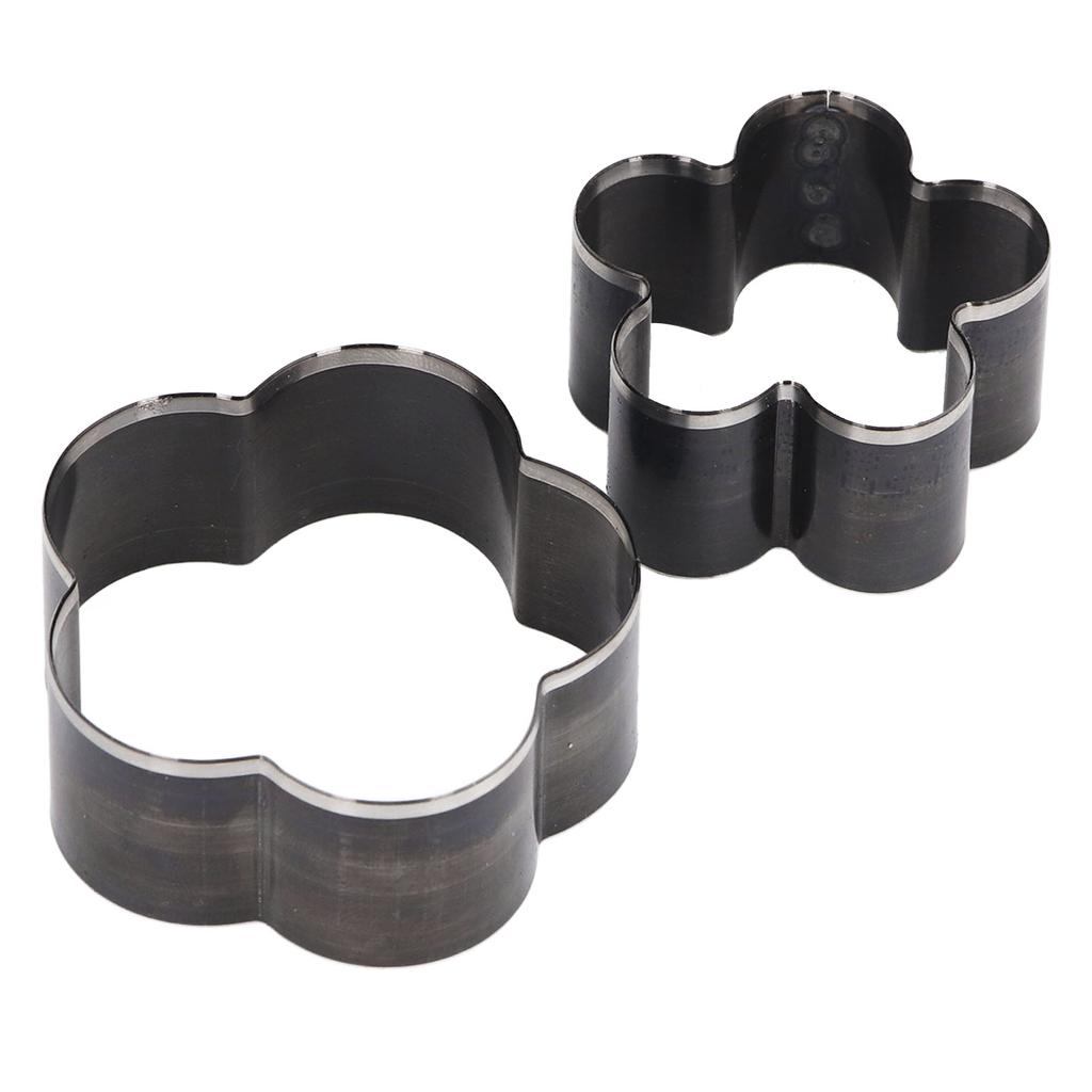 2Pcs Leather Cutting Die Set Flower Shaped Manual Punching Molding Alloy Steel Craft Tools 58mm