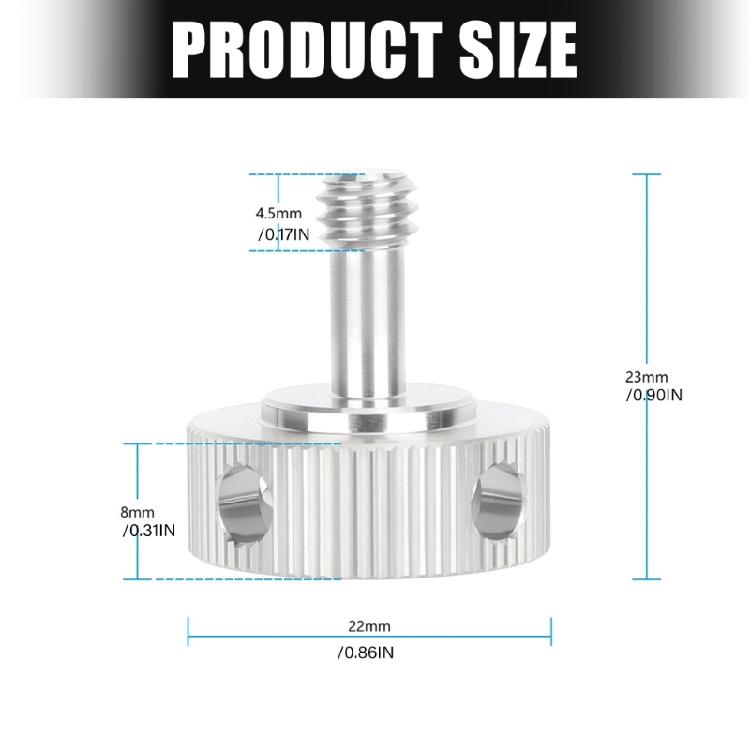 NonSlip Steel 1/4 Threaded Knob Knurled Knob Screw Adapter For Quick Setups Of Photography Equipment Without Tool