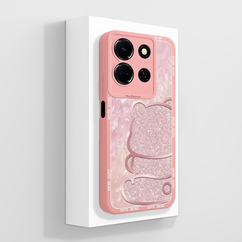 For Infinix Note 30 40 50 Pro Plus 50S 50x Beautiful Crystal Butterfly Phone Cases Screen Protector Liquid Silicone Dustproof Shell For Infinix Casing