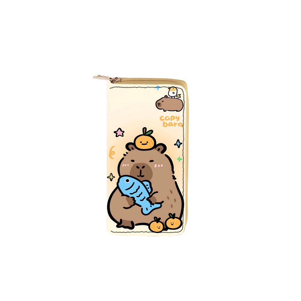 

Cartoon Kapibara Long Zipper Wallet Wallet Wallet Card Bag Digital