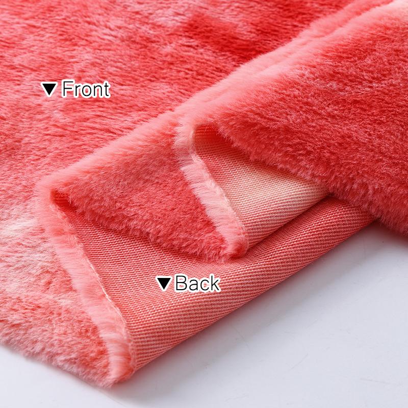 0,5/1/2 Yard Tie Dye Imitace Králičí Plyšová Látka Látka z Umělé Kožešiny na Šití Zimních Kabátů Šálů Dek Deky Oblečení pro DIY