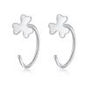 Silver Earrings Women Heart Flower Star Moon Butterfly Shape Decoration Stud