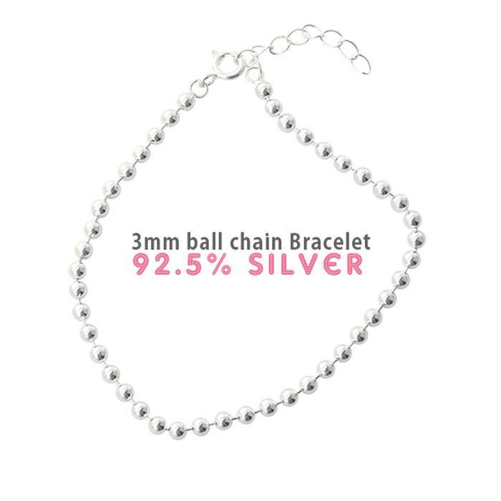 

Silver 3mm Ball Bracelet (S7323060)