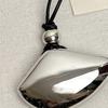 Fashionable Silver Shell Pendant Necklace for Women Adjustable PU Leather Rope Long Neckchain Hanging Neck Chain