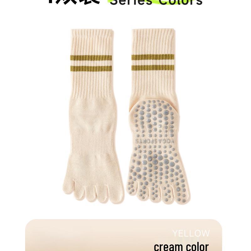 MDNGMDNG Women s Anti-slip Yoga & Sports Mid-calf Socks One Size