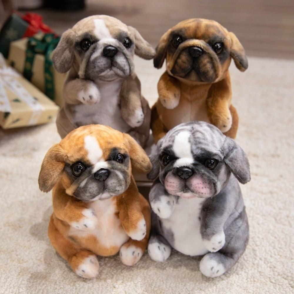 Room Decor Puppy Plush Toys Simulation Pug Poodle Sitting Poodle Pug Puppy Stuffed Animal Doll