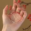 Unique Design S925 Sterling Silver Beads Red Rope Bracelets Jewelry for Women Girls Gift Accessories YB-XY-865
