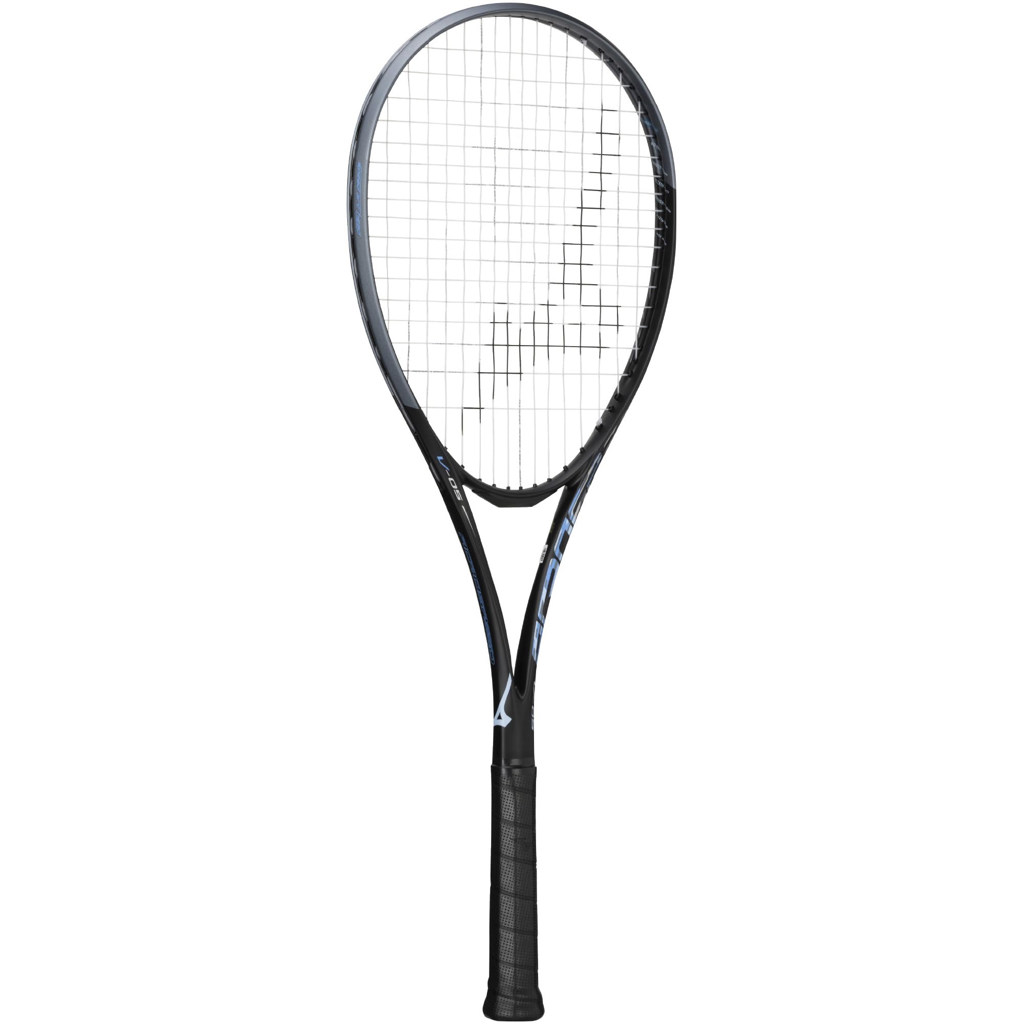 

MIZUNO AcroSpeed Tennis Racket for Soft Unisex 63JTN5A50 V-05 Tennis, (Frame Only), Black/Sky Blue,