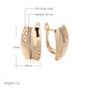 New Fashion Glossy Natural Zircon Earring For Women Unusual Creative Hollow Flowers  Rose Gold Color Vintage Jewelry