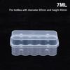 5Pcs 7Ml/10Ml 10-Slot Vial Storage Case Plastic Clear Microtube Storage Box Stackable Freezer Tube Box Diabetic Supplies