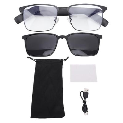 AI Translation Glasses Bluetooth V5.4 Built In Mic Speaker Polarized Translator Glasses with Magnetic Lenses Over 100