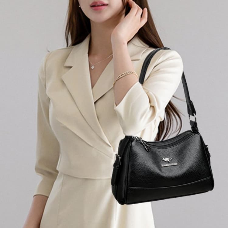 Lychee pattern leather crescent moon small bag single shoulder messenger women's bag