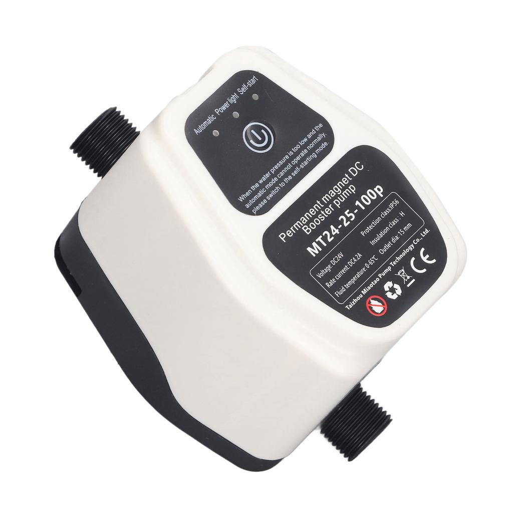 Booster Pump 100W 24V 25L Full Automatic Intelligent Sensing Quiet Water Pressure Boost Pump 100‑240V EU Plug