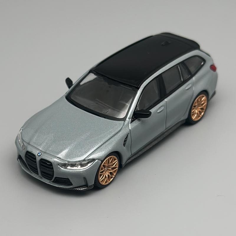 MINIGT 864 Metallic grey BMW M3 Competition Touring Brooklyn 1:64 alloy car Model