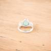 Aqua Chalcedony Gemstone 925 Sterling Silver Handmade Jewelry Engagement Ring RR-59-19