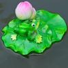 Yousheng Floating Frog Statue Resin Cartoon Relaxing Frog Ornament Pond Floating Frog Figurine for Aquarium Garden Pool Water Feature Decor