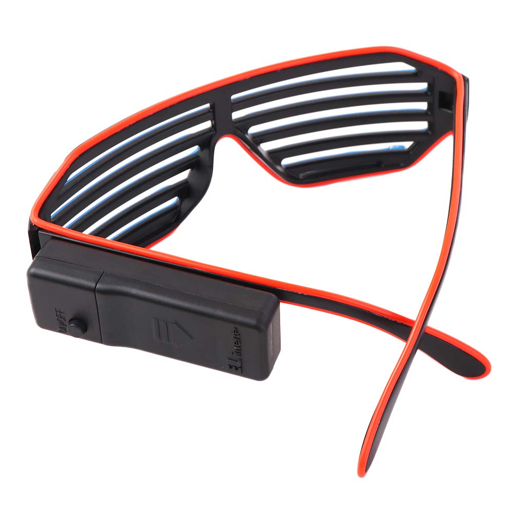 Dubbla färger LED lysande glasögon Coola lysande glasögon Mode Neon glasögon Halloweenkostymer