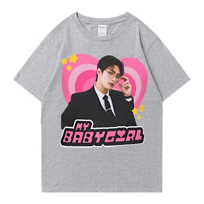 2025 Ateez Mingi Brille T-Shirt Damen Baumwolle Rapper Street Hip Hop Kurzarm Sommer Mode Tops Unisex Lockeres T-Shirt Tops