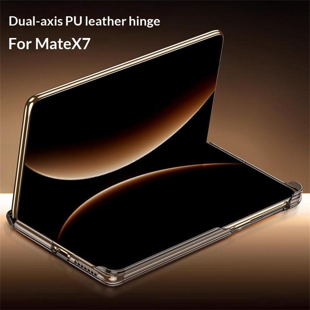 GKK Magnetische Hülle für Huawei Mate X7 Dual-Achsen Scharnierschutz PU-Leder + TPU + PC Handyhülle