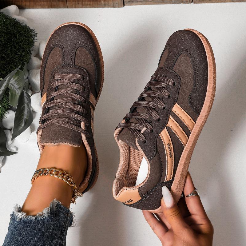 Women's Spring New Flat-bottomed Lightweight Sports Little White Shoes Retro Lace-up Casual Shoes
