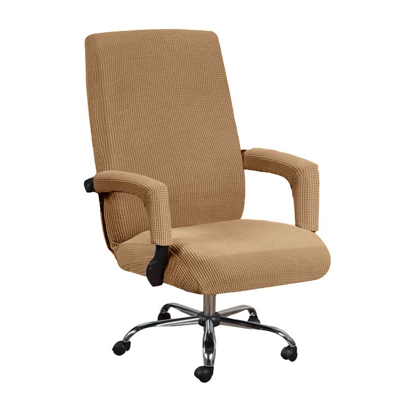 Elastic Polyester Corn Grid Fabric Chair Cover - Dustproof, Wear-Resistant, Stretch Seat Cover for Home and Office Chairs with Armrests.