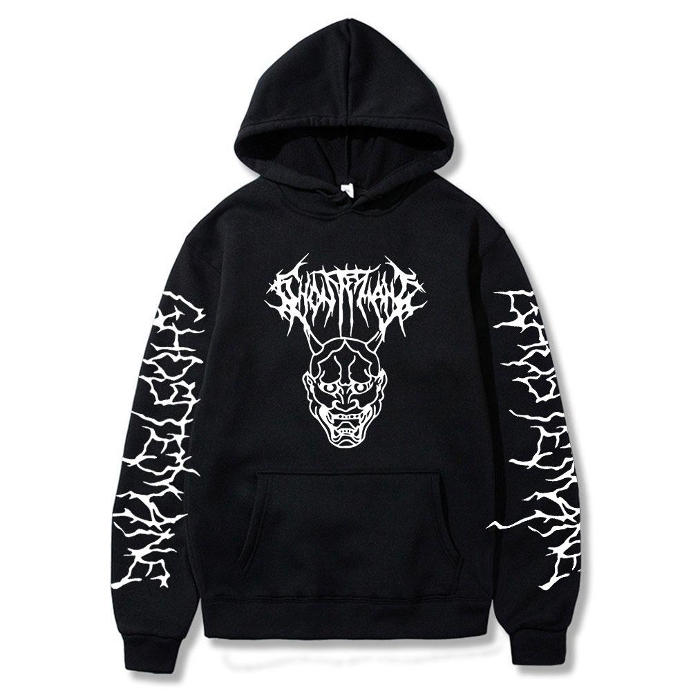 Ghostemane Mikina s potiskem na obou stranách Pánská Móda Hip Hop Metal Rock Mikiny Gotické Oversize Mikina Tepláková souprava Streetwear