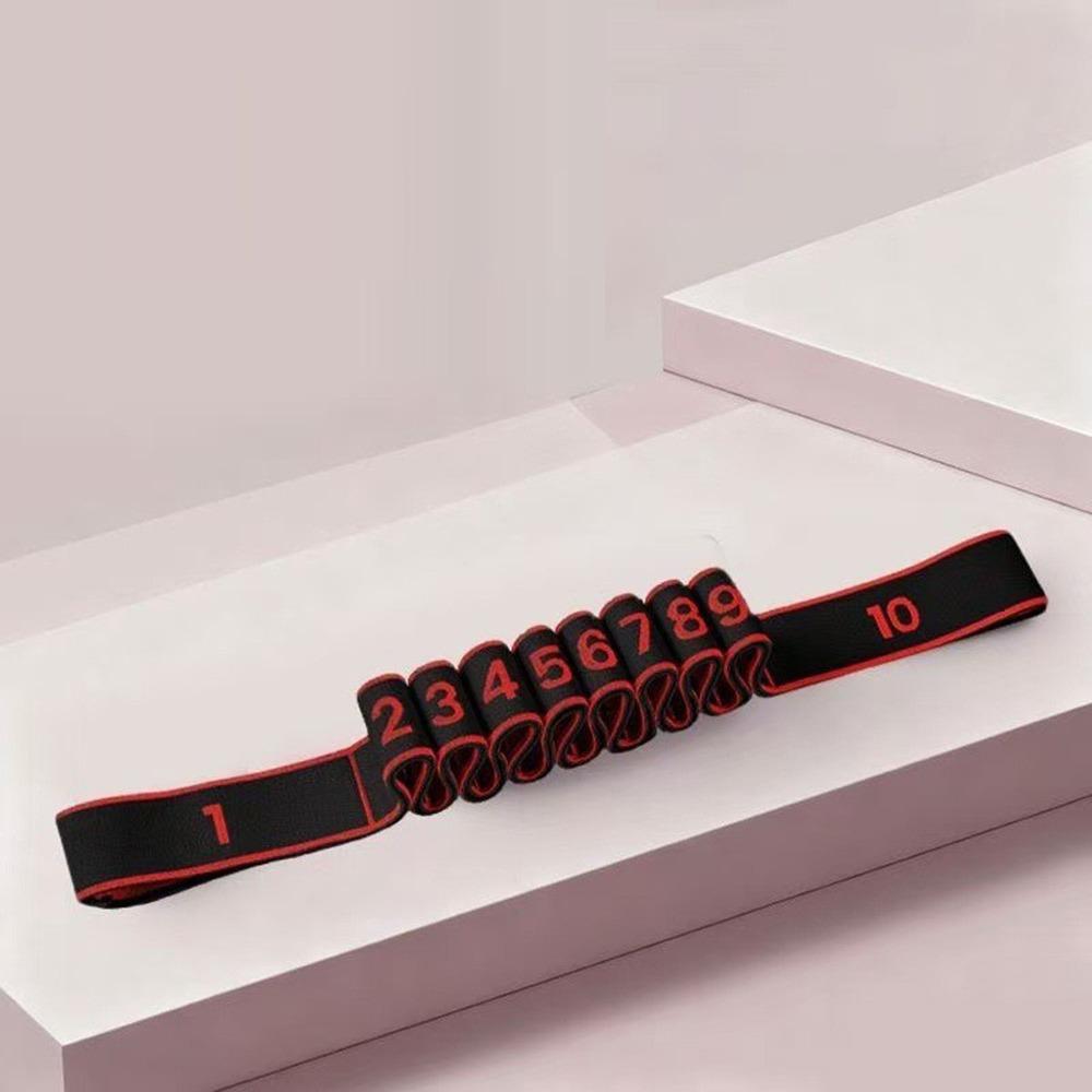 

10/12 Grid Yoga Stretching Belt Elastic Resistance Band Portable Yoga Pull Strap Adult Child