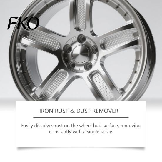Rust Removal Spray Wheel Remover for Car Rims, 120ml Metal Iron Particle PH Neutral Cleaner with Color Reaction,PH Non-Acid, Restores