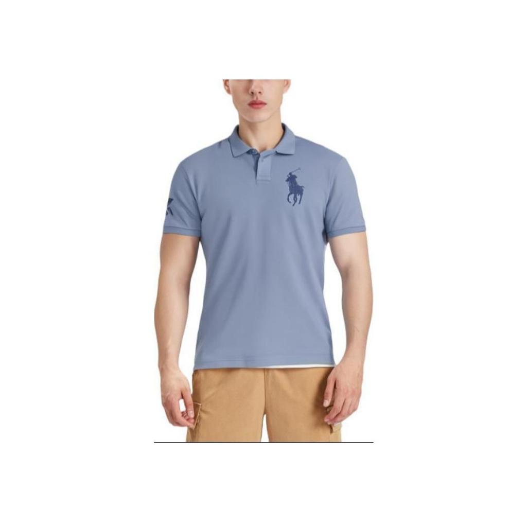 Polo Ralph Lauren SS23 Logo Embroidered Short Sleeve Polo Shirt Men Tops Light-Blue 710697457-058