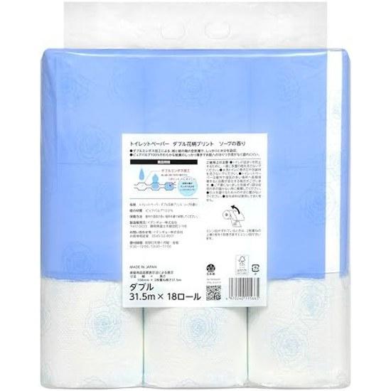 Toilet Paper Floral (Soap Scent) Double 18 Rolls