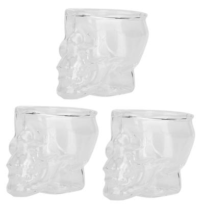 3 PEZZI 75ML Bicchiere in Vetro a Forma di Teschio Tazza da Vino Tazza da Birra Contenitore per Bevande Decorazione Festa di Halloween