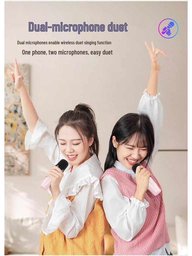 Boxă și Microfon Portabile Bluetooth All-in-One Z1 cu Lumină LED