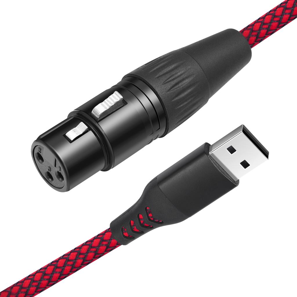 1/2/3M USB Microphone Cable USB Male To XLR Female Mic Link Converter Cable USB To XLR Adapter for Microphones Or Recording