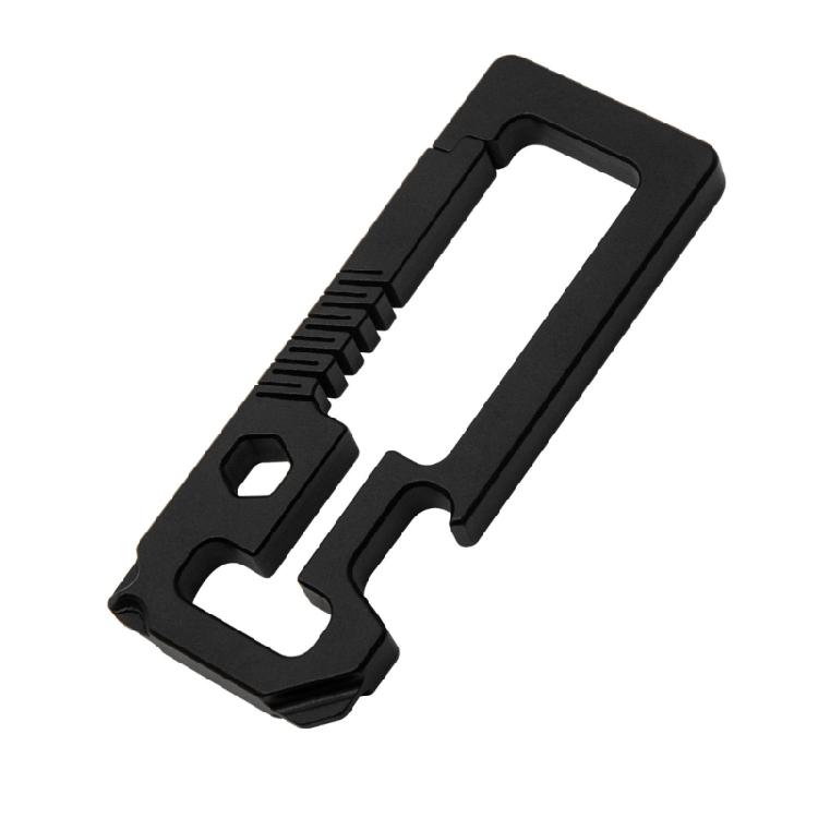 Titaniums Alloy Keychains Clip Waist Hanging Keychain Buckles with Bottle Opener Screwdriver Outdoor Tool Key Holder