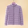 New light and thin stand-up collar down jacket women's short light and large size slim white duck down autumn and winter jacket