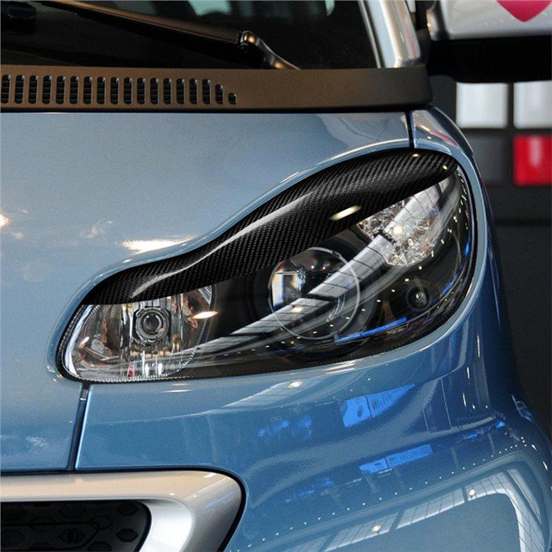 Car Headlight Eyebrow Trim Cover For Mercedes Benz For Two W451 Smart Fortwo 2007-2014