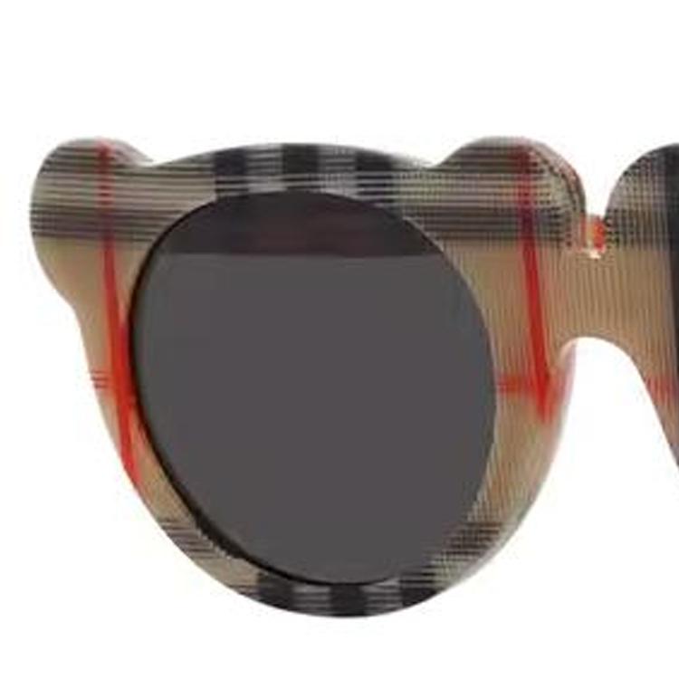 Burberry Check Graphic Print Acetate Oval-frame Irregular Sunglasses Kids Multicolor
