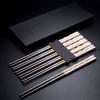 1 Pair Anti-deform Chopsticks Eco-friendly Stainless Steel Dishwasher Safe Reusable Chopsticks for Kitchen
