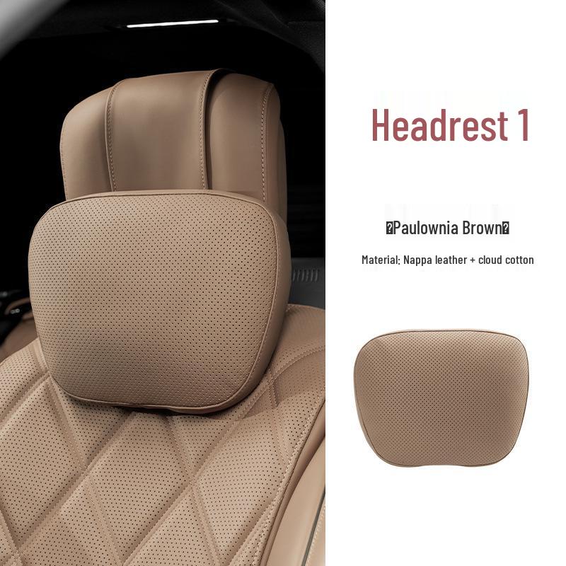 Premium Maybach S-Class Headrest & Breathable Lumbar Support Cushion