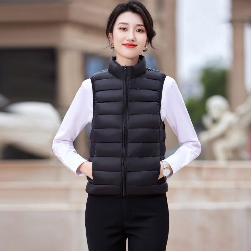 Trolman Women's Korean Style Stand Collar Down Vest