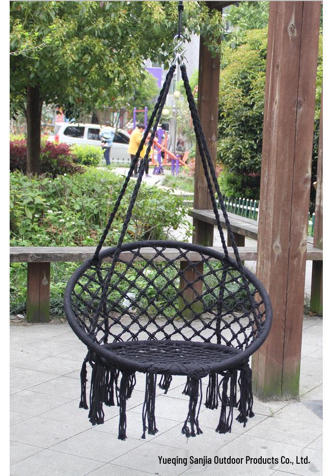Nordic-Style Indoor/Outdoor Hanging Chair Hammock – Adult and Children's Woven Swing Basket