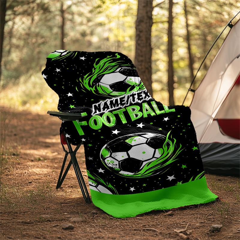 1PC Custom Name Football Stars" outdooor Flannel blankets Throw Blanket All-Season Throw Gift Bedspread for Couch, Bed, Camping Holiday Birthda