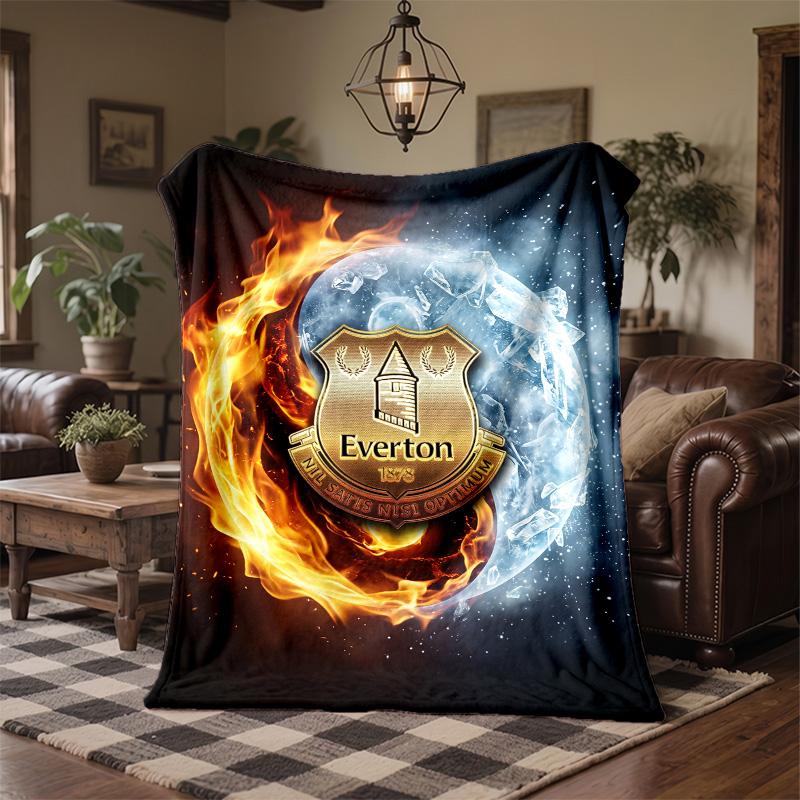 Everton Fußball Druck Flanell Decke Weich Warm Sofa Bett Überwurf für Zuhause Büro Schlafzimmer