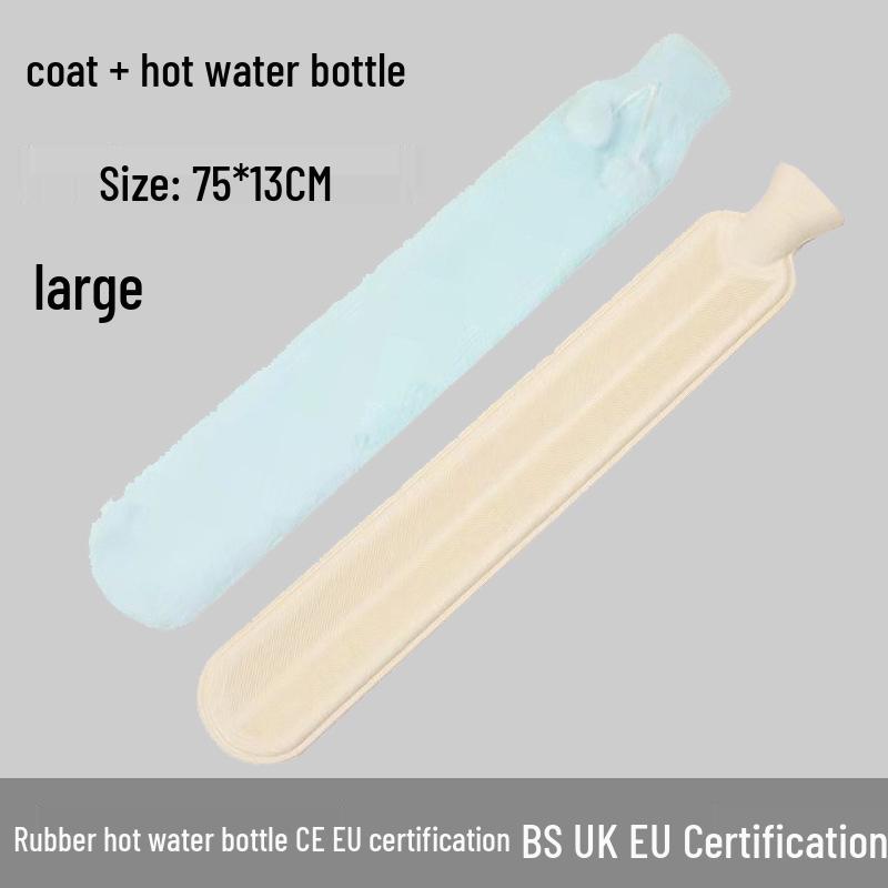 Explosion-Proof Hot Water Bottle: Rubber Design for Stomach and Feet, Long-Lasting Warmth