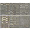6Pcs Y2K Irregular Star Manicure Decals Gold Silver Color Letters Nail Decorations  Nail Supplies